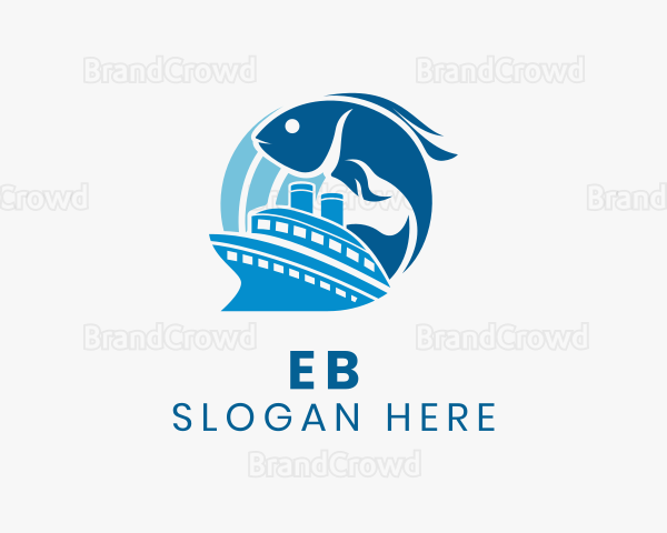 Ocean Fish Sailboat Logo