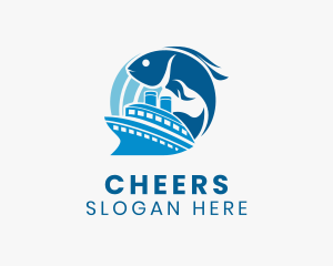 Seafarer - Ocean Fish Sailboat logo design