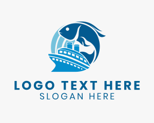 Vessel - Ocean Fish Sailboat logo design