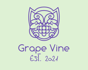 Grapes - Grape Orchard Badge logo design