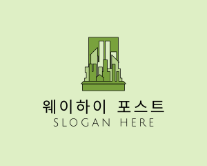 Green City Skyline  logo design