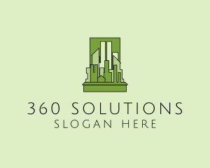 Green City Skyline  logo design