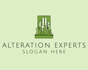 Green City Skyline  logo design