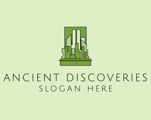 Green City Skyline  logo design