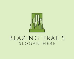 Green City Skyline  logo design