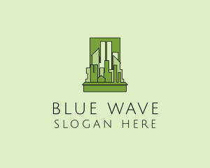 Green City Skyline  logo design