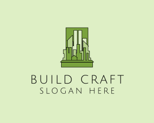 Green City Skyline  logo design