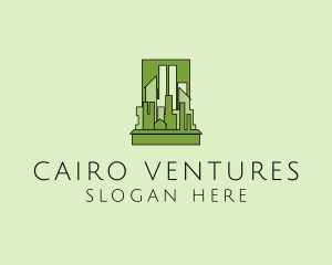 Green City Skyline  logo design