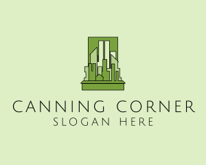 Green City Skyline  logo design