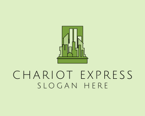 Green City Skyline  logo design