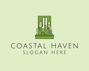 Green City Skyline  logo design