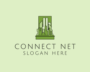 Green City Skyline  logo design