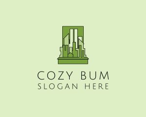 Green City Skyline  logo design