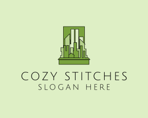 Green City Skyline  logo design