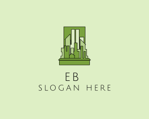 Geometric - Green City Skyline logo design