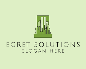 Green City Skyline  logo design