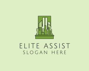 Green City Skyline  logo design