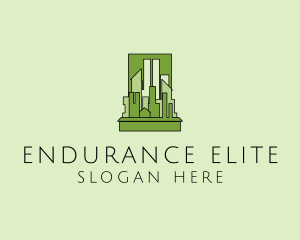 Green City Skyline  logo design