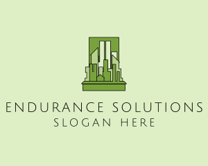 Green City Skyline  logo design