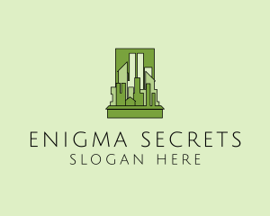 Green City Skyline  logo design