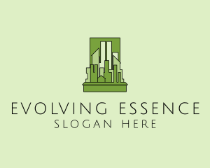 Green City Skyline  logo design