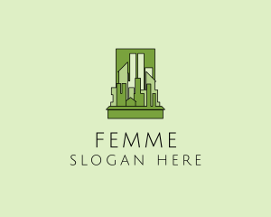 Green City Skyline  logo design