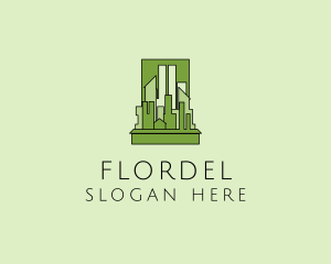 Green City Skyline  logo design