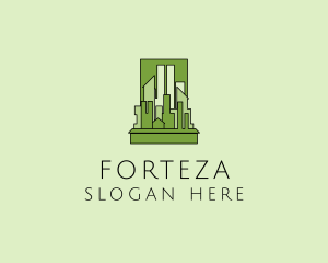 Green City Skyline  logo design