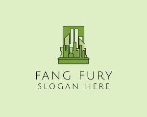 Green City Skyline  logo design