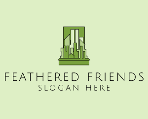 Green City Skyline  logo design