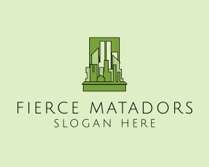 Green City Skyline  logo design