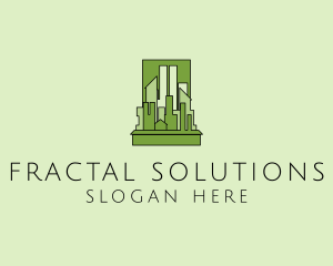 Green City Skyline  logo design