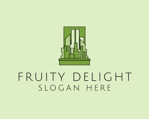 Green City Skyline  logo design