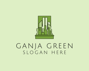 Green City Skyline  logo design