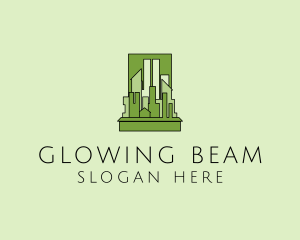 Green City Skyline  logo design