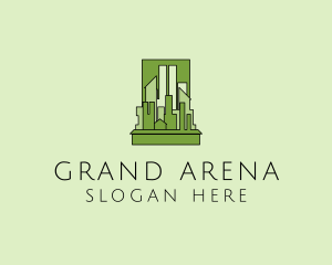 Green City Skyline  logo design