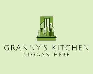 Green City Skyline  logo design