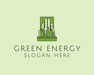 Green City Skyline  logo design