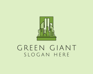 Green City Skyline  logo design