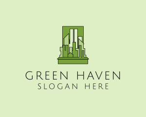 Green City Skyline  logo design