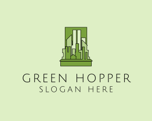 Green City Skyline  logo design