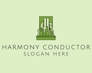 Green City Skyline  logo design