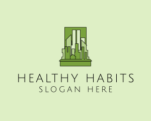 Green City Skyline  logo design