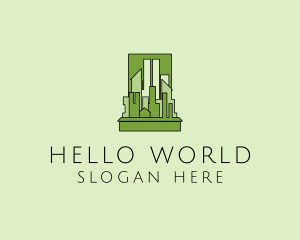 Green City Skyline  logo design