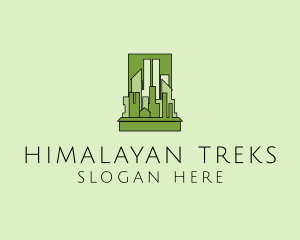 Green City Skyline  logo design