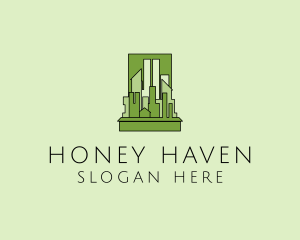 Green City Skyline  logo design