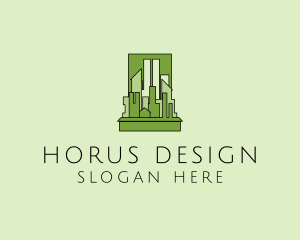 Green City Skyline  logo design