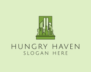 Green City Skyline  logo design