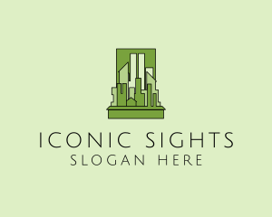 Green City Skyline  logo design