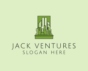 Green City Skyline  logo design